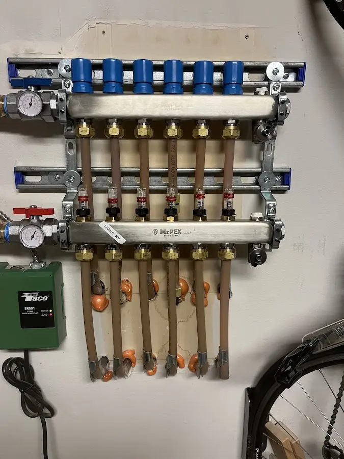 Plumber performing Gas Line Installation at a residential property in Lockport